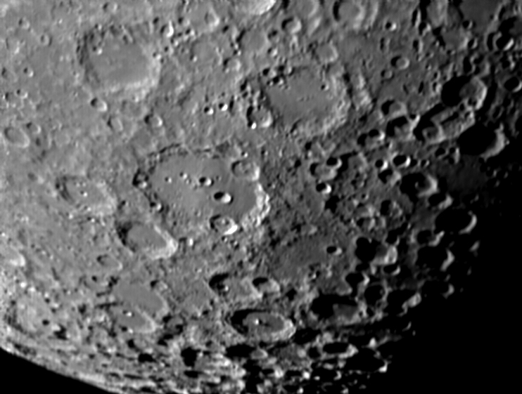 Waxing Moon phase Middle  crater Clavious with its craterlets 