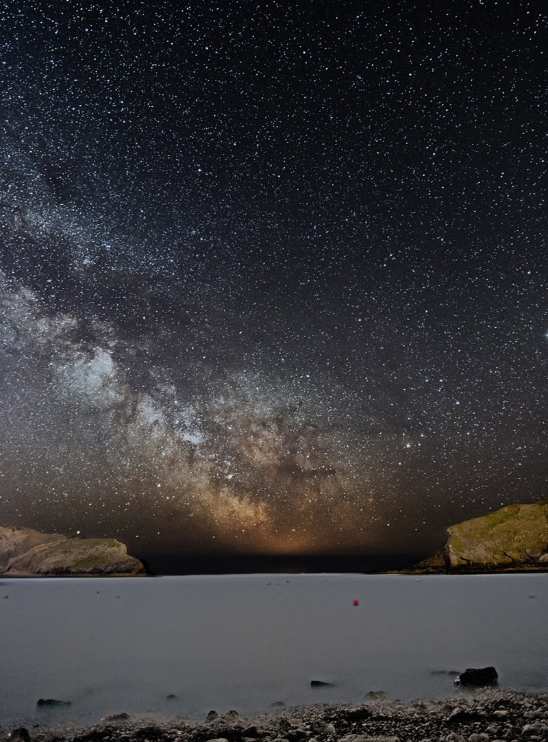 Lulworth Cove early summer Milky Way