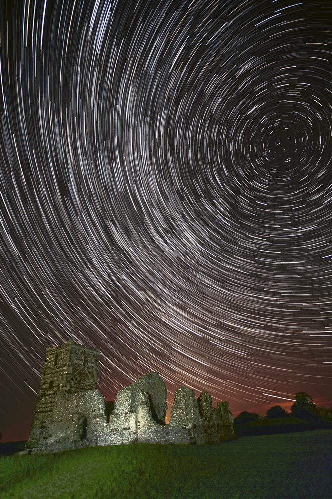 NFA 55 Star-trails Knowlton Church & Earthworks