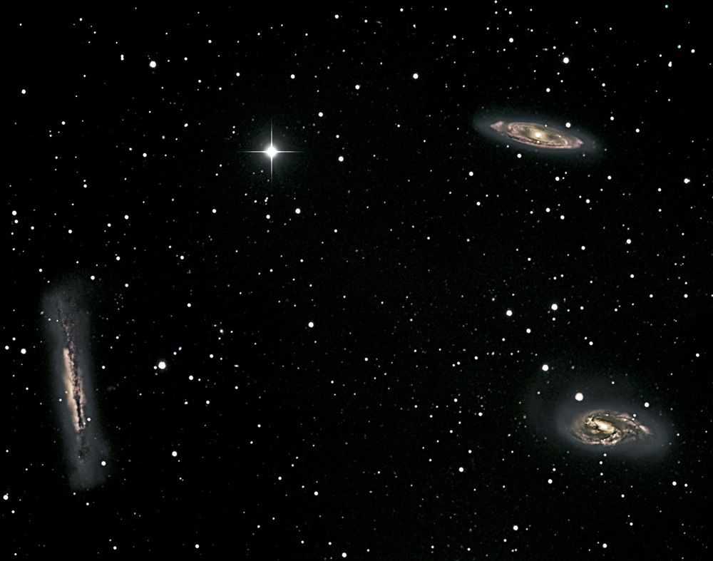 Leo Triplets NGC 3628 - M66 & M65  35 million light years away 