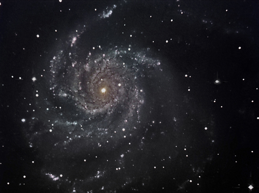 M101 Pinwheel Galaxy 23 million light years away in constellation Ursa Major 