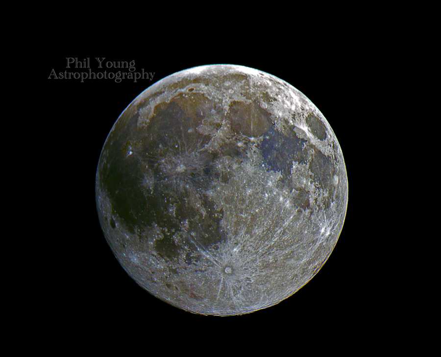 LRGB Full colour image Full Moon